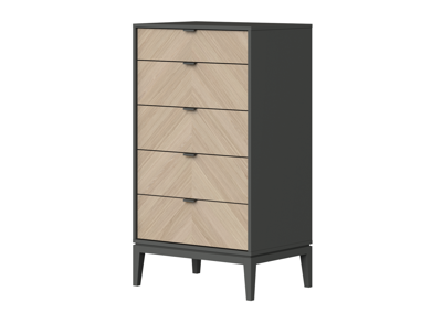 Мебель Ellipsefurniture Комод Fjord 5 ящиков (темно-серый) арт. FJ010102160101