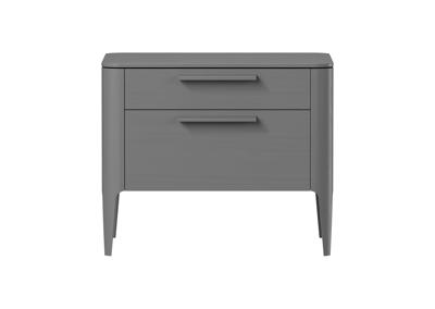 Мебель Ellipsefurniture Тумба прикроватная Type oak 2 ящика ширина 60 см (серый) арт. TY010203310101