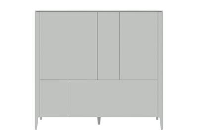 Мебель Ellipsefurniture Шкаф Type 3 двери 2 ящика высота 135 см (светло-серый) арт. TY010302360101