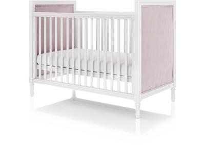 Мебель Ellipsefurniture Кроватка Elit (белый, розовая ткань) арт. ET010101030501