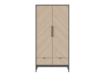 Мебель Ellipsefurniture Шкаф Fjord 2-х створчатый (темно-серый) арт. FJ010102010101