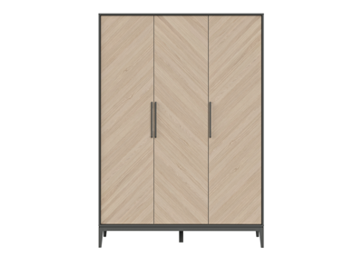 Мебель Ellipsefurniture Шкаф Fjord 3-х створчатый (темно-серый) арт. FJ010102020101