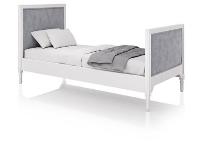 Мебель Ellipsefurniture Кровать подростковая Elit (белый, серая ткань) арт. ET010107050701