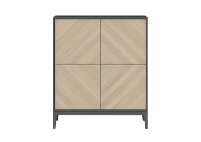 Мебель Ellipsefurniture Шкаф Fjord 4 двери (темно-серый) арт. FJ010102300101