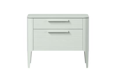 Мебель Ellipsefurniture Тумба прикроватная Type oak 2 ящика ширина 60 см (белый) арт. TY010202310101