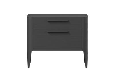Мебель Ellipsefurniture Тумба прикроватная Type oak 2 ящика ширина 60 см (черный) арт. TY010208310101