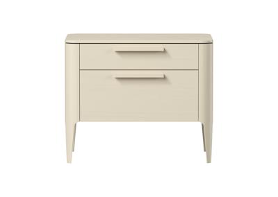 Мебель Ellipsefurniture Тумба прикроватная Type oak 2 ящика ширина 60 см (молочный) арт. TY010206310101