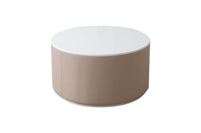 Мебель Ellipsefurniture Столик Sun L, D 66 см высота 35 см (белый, бежевый) арт. LG01340203802