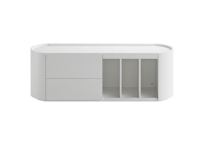 Мебель Ellipsefurniture Тумба Lagom под ТВ 2 ящика 3 ниши ширина 140 см (белый) арт. LG01390200120