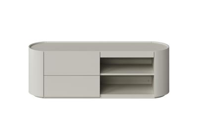 Мебель Ellipsefurniture Тумба Lagom под ТВ 2 ящика 2 полки ширина 140 см (серо-бежевый) арт. LG01380210020