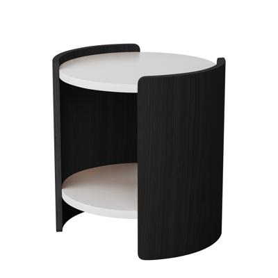 Мебель Ellipsefurniture Столик Lagom D 43 см высота 45 см (белый, черный) арт. LG01610210212