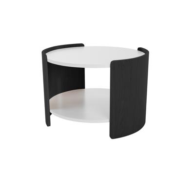 Мебель Ellipsefurniture Столик Lagom D 65 см высота 45 см (белый, черный) арт. LG01610210215