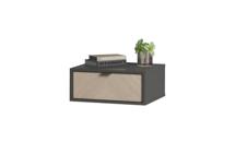 Мебель Ellipsefurniture Тумба прикроватная Fjord 1 ящик подвесная (темно-серый) арт. FJ010102310101