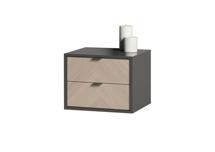 Мебель Ellipsefurniture Тумба прикроватная Fjord 2 ящика подвесная (темно-серый) арт. FJ010102290101