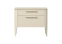Мебель Ellipsefurniture Тумба прикроватная Type oak 2 ящика ширина 60 см (молочный) арт. TY010206310101