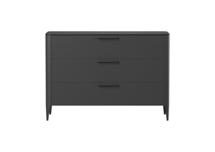 Мебель Ellipsefurniture Комод Type oak 3 ящика ширина 120 см (черный) арт. TY010208060101