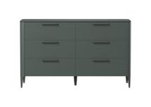 Мебель Ellipsefurniture Комод Type oak 6 ящиков ширина 140 см (темно-серый) арт. TY010207090101