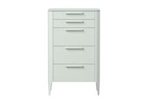 Мебель Ellipsefurniture Комод Type oak высокии? 5 ящиков (белый) арт. TY010202110101