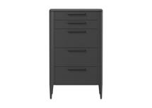 Мебель Ellipsefurniture Комод Type oak высокии? 5 ящиков (черный) арт. TY010208110101
