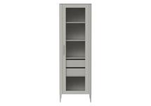 Мебель Ellipsefurniture Витрина Type стеклянная высота 200 см R (серо-бежевый) арт. TYR10304030101