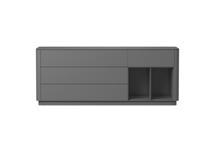 Мебель Ellipsefurniture Тумба Tammi 4 ящика 2 полки ширина 180 см (серый) арт. TM010205090101