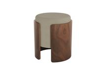 Мебель Ellipsefurniture Пуф Lagom (светло-бежевый FiberGuard, орех) арт. LG010320590301