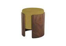 Мебель Ellipsefurniture Пуф Lagom (янтарный FiberGuard, орех) арт. LG010323590301