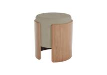Мебель Ellipsefurniture Пуф Lagom (светло-бежевый FiberGuard, натуральный дуб) арт. LG010320590201