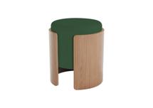 Мебель Ellipsefurniture Пуф Lagom (зелено-голубой FiberGuard, натуральный дуб) арт. LG010319590201