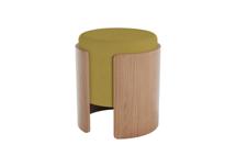 Мебель Ellipsefurniture Пуф Lagom (янтарный FiberGuard, натуральный дуб) арт. LG010323590201