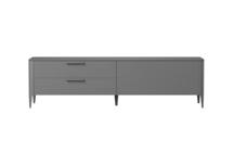 Мебель Ellipsefurniture Тумба Type oak под ТВ 2 ящика откидная дверь (cерый) арт. TY010203250101
