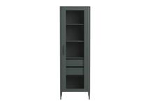 Мебель Ellipsefurniture Витрина Type oak стеклянная высота 200 см R (черный) арт. TY010215102