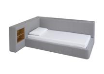Мебель Ellipsefurniture Кровать Cube c нишей M (cветло-серый, твид) арт. SF01115509903