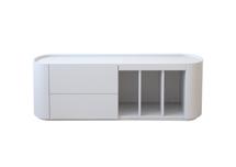 Мебель Ellipsefurniture Тумба Lagom под ТВ 2 ящика 3 ниши ширина 140 см (белый) арт. LG01390200120