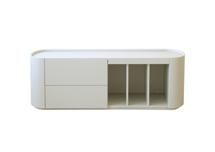 Мебель Ellipsefurniture Тумба Lagom под ТВ 2 ящика 3 ниши ширина 140 см (молочный) арт. LG01390200220