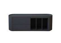 Мебель Ellipsefurniture Тумба Lagom под ТВ 2 ящика 3 ниши ширина 140 см (черный) арт. LG01390210220