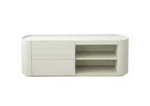 Мебель Ellipsefurniture Тумба Lagom под ТВ 2 ящика 2 полки ширина 140 см (молочный) арт. LG01380200220