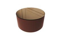 Мебель Ellipsefurniture Столик Moon L, D 66 см высота 35 cм (зеркало, кирпичный) арт. LG01346914302