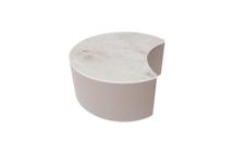 Мебель Ellipsefurniture Столик Moon M, D 66 см высота 30 см (камень OV, бежевый) арт. LG01356703802
