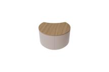Мебель Ellipsefurniture Столик Moon S, D 43 см высота 25 см (дуб, бежевый) арт. LG01361503802