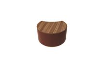 Мебель Ellipsefurniture Столик Moon S, D 43 см высота 25 cм (орех, кирпичный) арт. LG01361414302