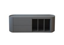 Мебель Ellipsefurniture Тумба Lagom под ТВ 2 ящика 3 ниши ширина 140 см (серый) арт. LG01390200520