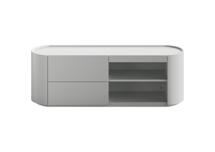 Мебель Ellipsefurniture Тумба Lagom под ТВ 2 ящика 2 полки ширина 140 см (светло-серый) арт. LG01380209920