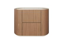 Мебель Ellipsefurniture Тумба прикроватная Lagom 2 ящика ширина 60 см (натуральный дуб, камень LC) арт. LG01056614122