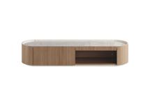 Мебель Ellipsefurniture Тумба Lagom под ТВ 1 ящик 1 полка ширина 140 см (натуральный дуб, камень LC) арт. ZN-396380