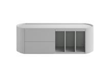 Мебель Ellipsefurniture Тумба Lagom под ТВ 2 ящика 3 ниши ширина 140 см (светло-серый) арт. LG01390209920