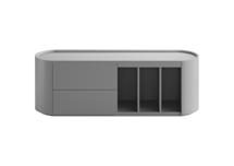 Мебель Ellipsefurniture Тумба Lagom под ТВ 2 ящика 3 ниши ширина 140 см (серый) арт. LG01390200520