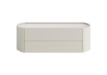 Мебель Ellipsefurniture Тумба Lagom под ТВ 2 ящика ширина 140 см (молочный) арт. LG01400200220
