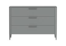 Мебель Ellipsefurniture Комод Type 3 ящика ширина 120 см (серый) арт. TY010303060101
