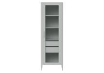 Мебель Ellipsefurniture Витрина Type стеклянная высота 200 см R (светло-серый) арт. TYR10302030101